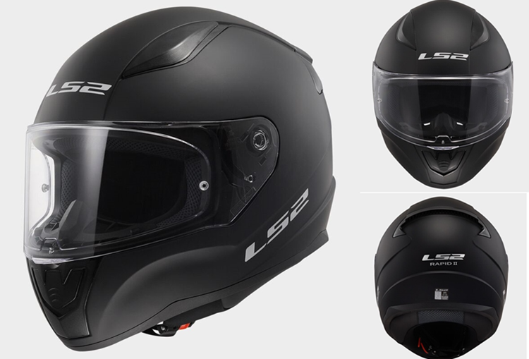 CASCO MOTO LS2 INTEGRAL FF353 RAPID II SOLID NEGRO MATE 22-06 M